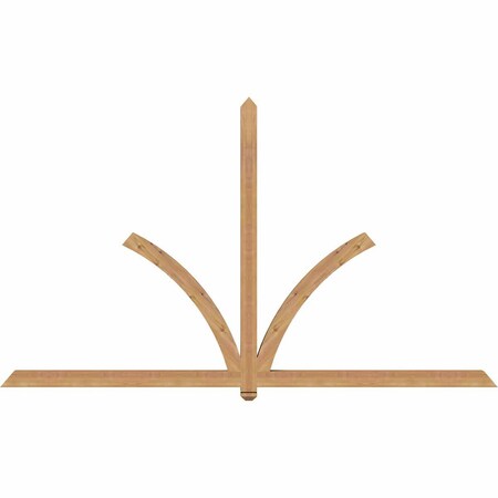 Ekena Millwork Redmond Timber Gable Bracket, Western Red Cedar, 108"W x 63"H x 3 1/2"D x 3 1/2"F, 14/12 Pitch GBW108X63X0404RED00SWR